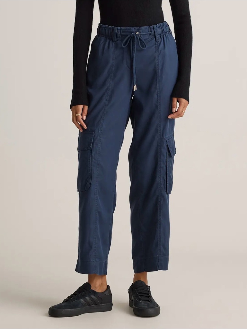 Vintage Wash Tencel Drawstring Cargo Pant